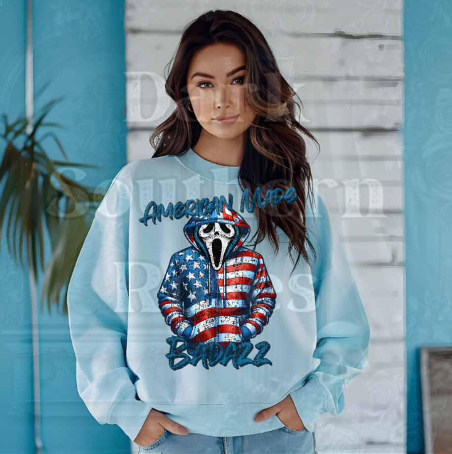 American Made Badazz | Patriotic Skull Sweatshirt