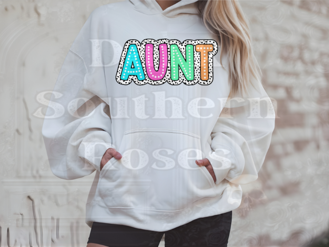 💕 AUNT with Polka Dots | Cozy Hoodie