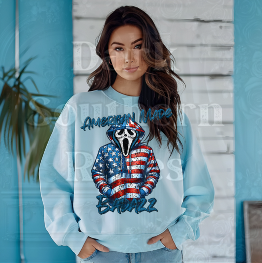 American Made Badazz | Patriotic Skull Sweatshirt