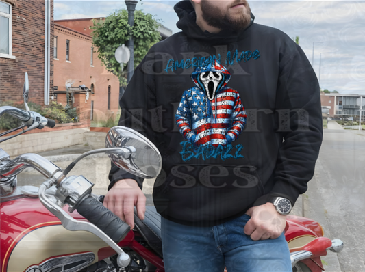 American Made Badazz | Patriotic Skull Hoodie
