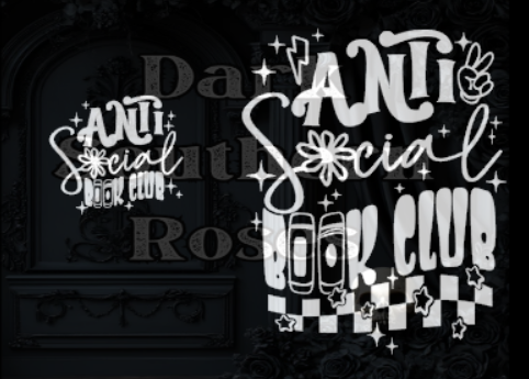 🤍 Anti Social Book Club (White Ink) | DTF Transfer Print