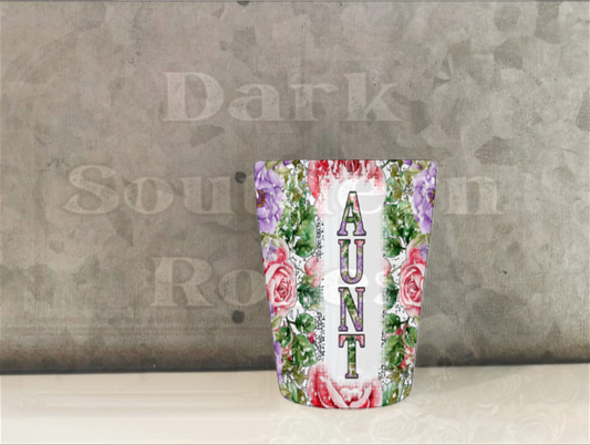 Aunt Floral | Rose Garden Shot Glass