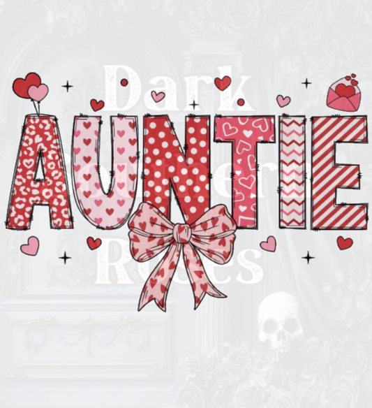 💖 AUNTIE Valentine DTF Transfer (T-Shirt Size)