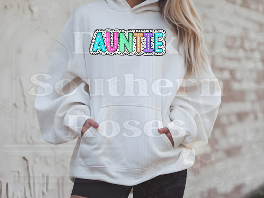 💖 AUNTIE with Polka Dots | Cozy Hoodie