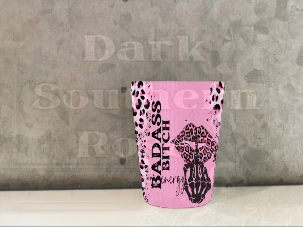 Bad Bitch Energy | Pink Leopard Shot Glass
