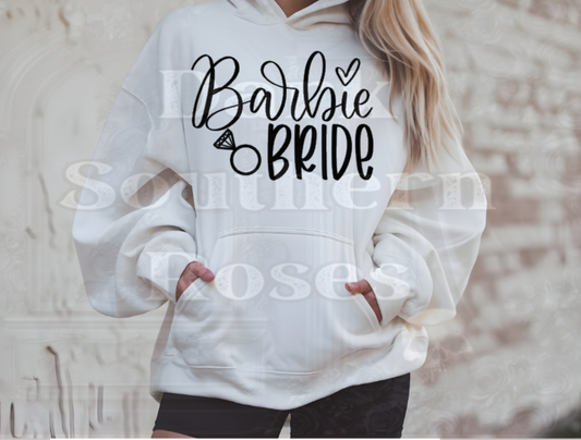 💍Barbie Bride Hoodie | Bride Hoodie | Bachelorette Party Sweatshirt | Dark Southern Roses