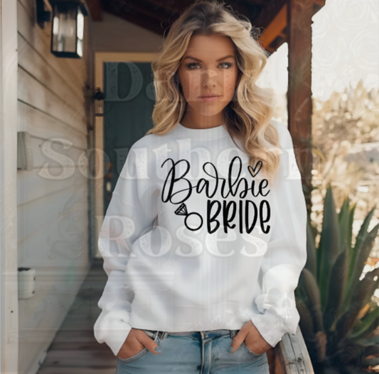💕 Barbie Bride Sweatshirt | Bridal Crewneck | Bachelorette Sweater | Dark Southern Roses