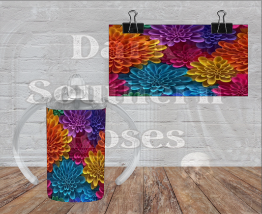 Bright Flower Sippy Cup | Rainbow Blossom Cup