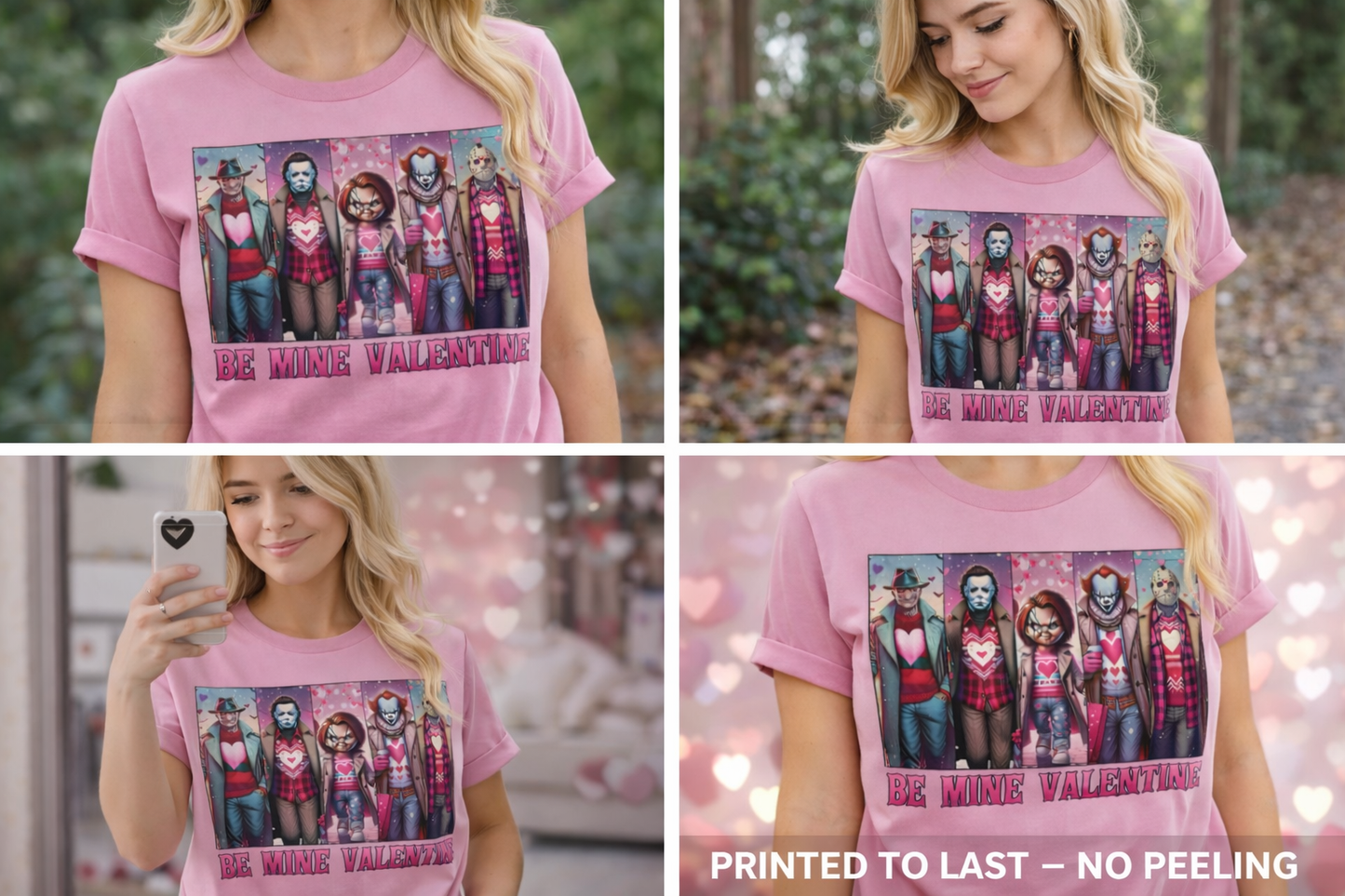 Be Mine Valentine Horror Shirt – Spooky Valentine Tee, Creepy Love Graphic Shirt, Horror Inspired Valentine Top